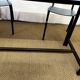 Blue formica table & chairs set