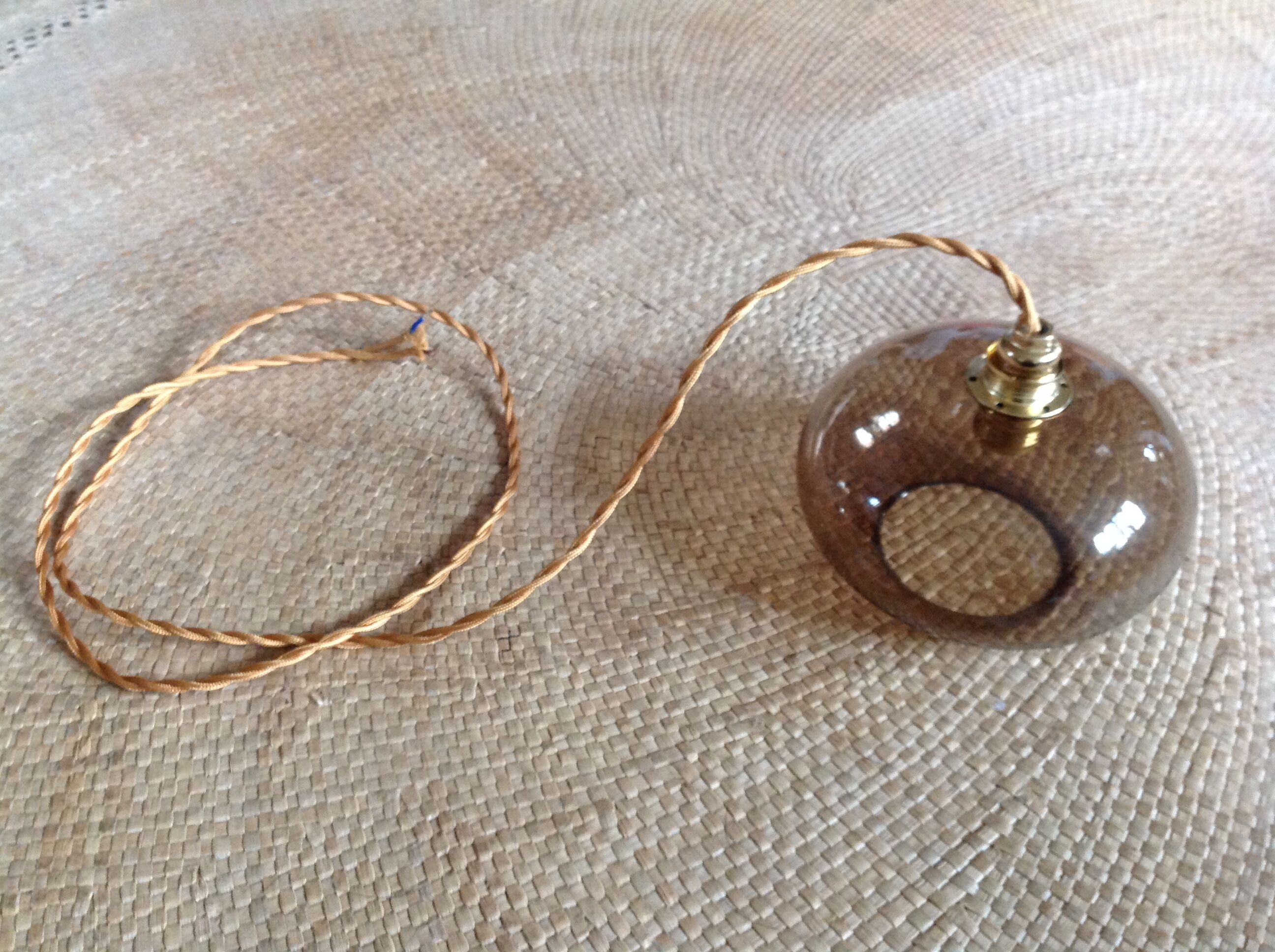 Smoked glass globe Hanging