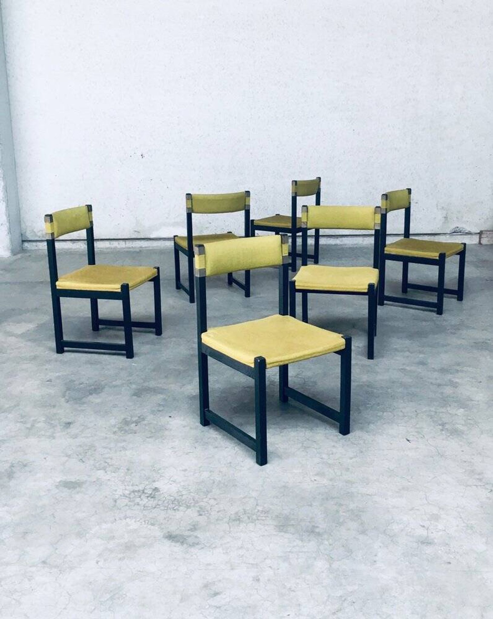 Mid-Century Modern Dining Chair Set by J. Batenburg for Mi, Belgium 1969, Set of 6