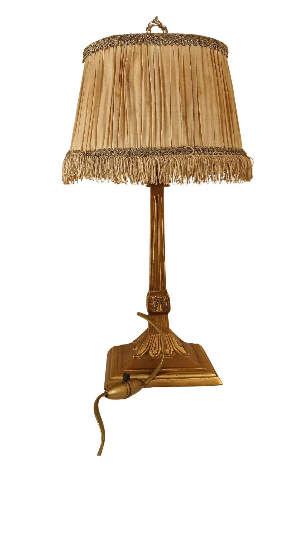 Pied de lampe art deco en laiton