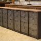 Strafor cabinet with flaps, 6 columns, oak top, 1950s.