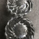 Pair of twisted round candlesticks in baccarat crystal stamped