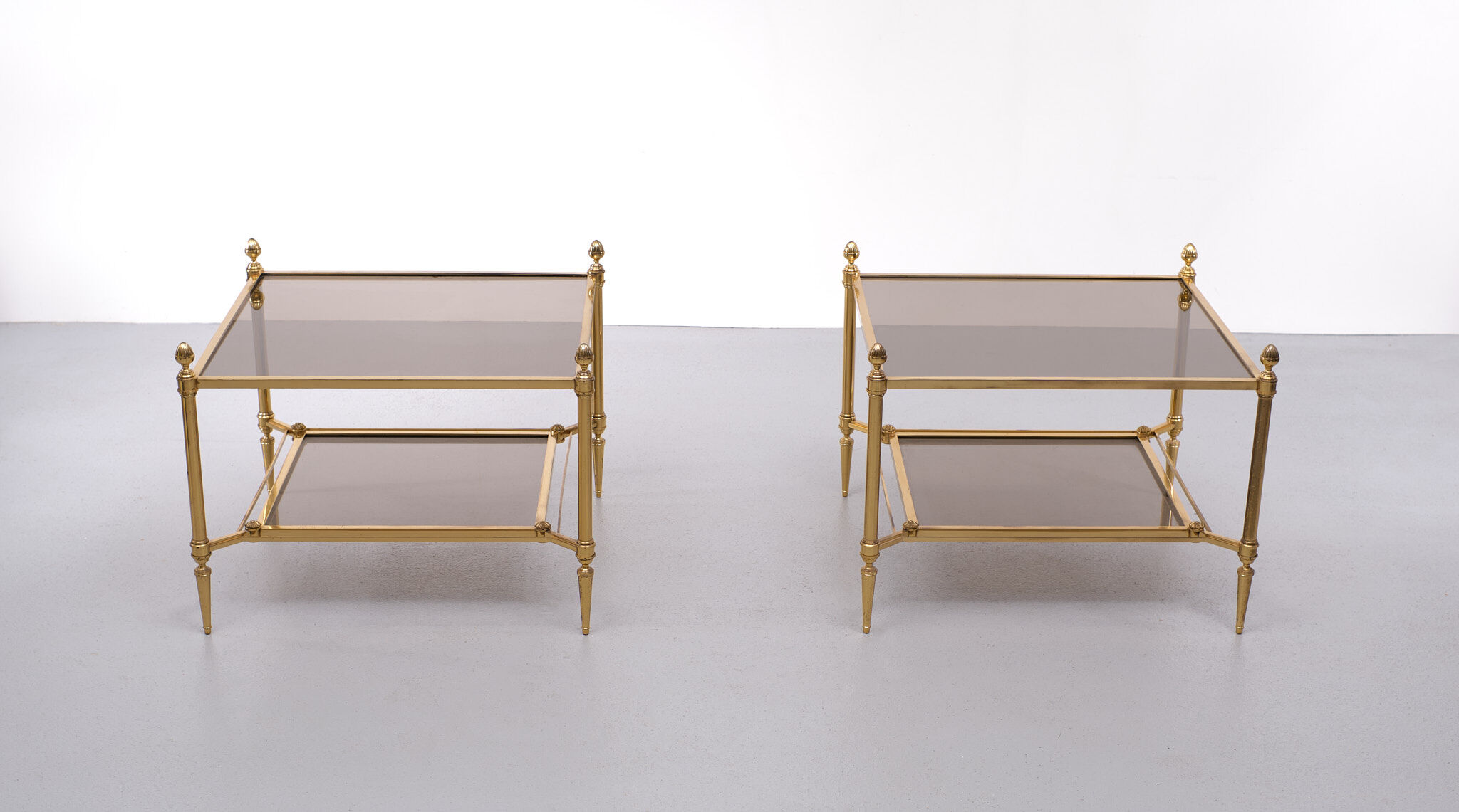 Superb brass bronze sofa tables, 1950s, france