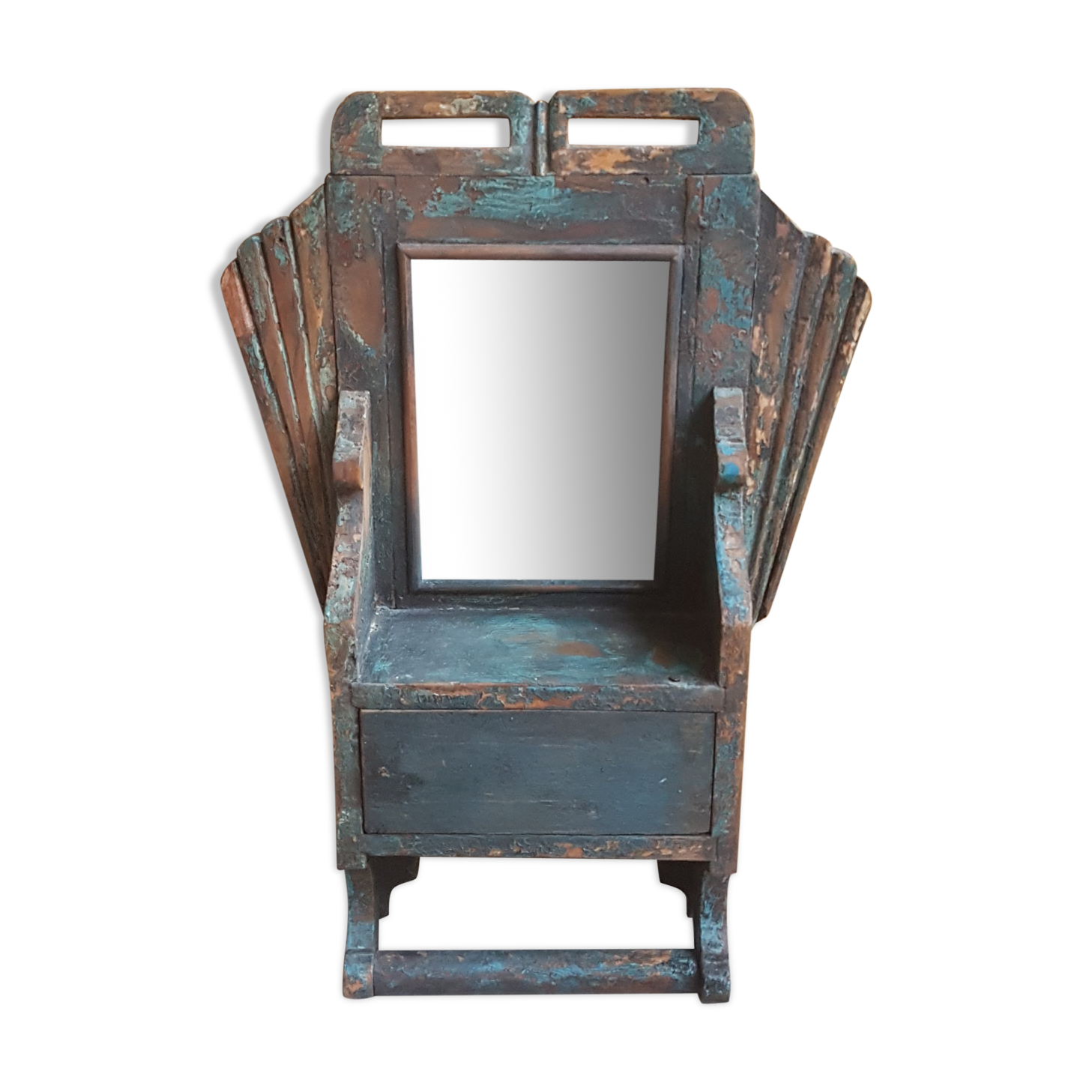 Ancient barber mirror from Indonesia 36x50cm