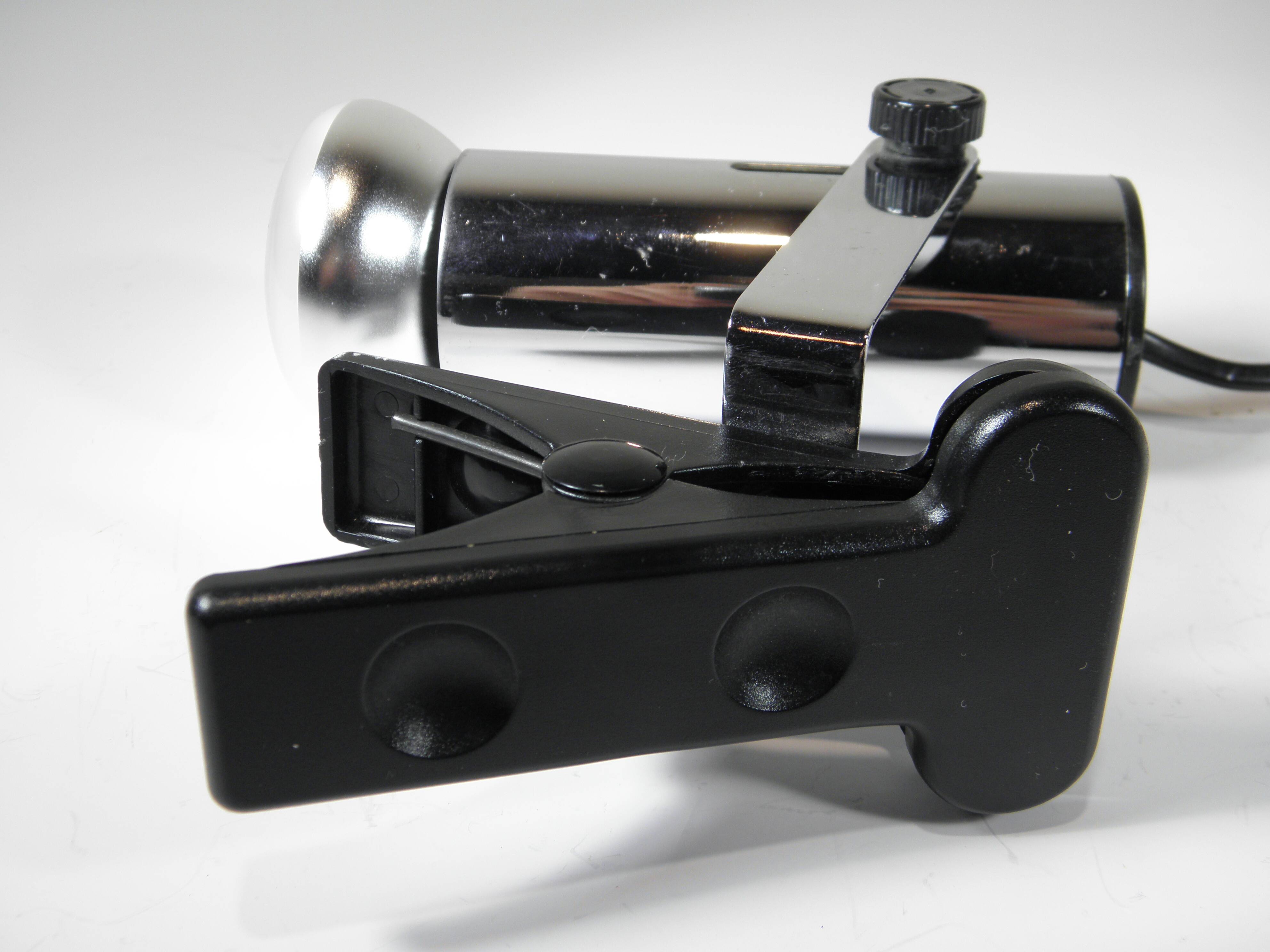 1980s Chrome Metal Clip-On Spotlight