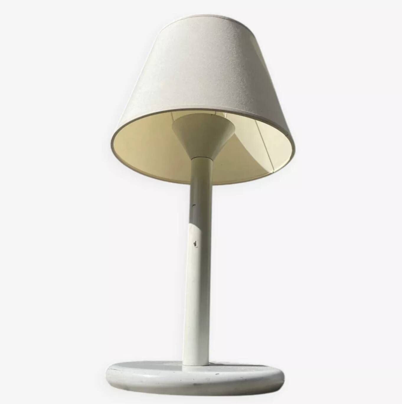 Industrial white metal lamp 1980