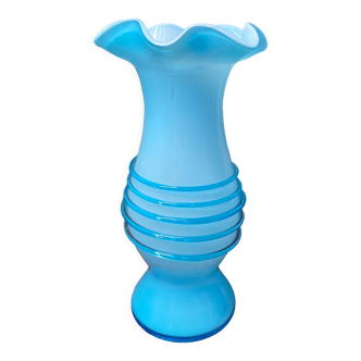 Blue opaline vase