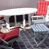 Vintage "triconfort" garden pool lounge