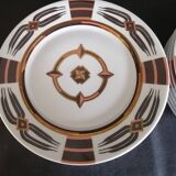 Geneviève Lethu, 1998 - 12 dessert plates, "L'or des Akans" model
