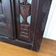 Vintage Indonesian teak shuttered mirror