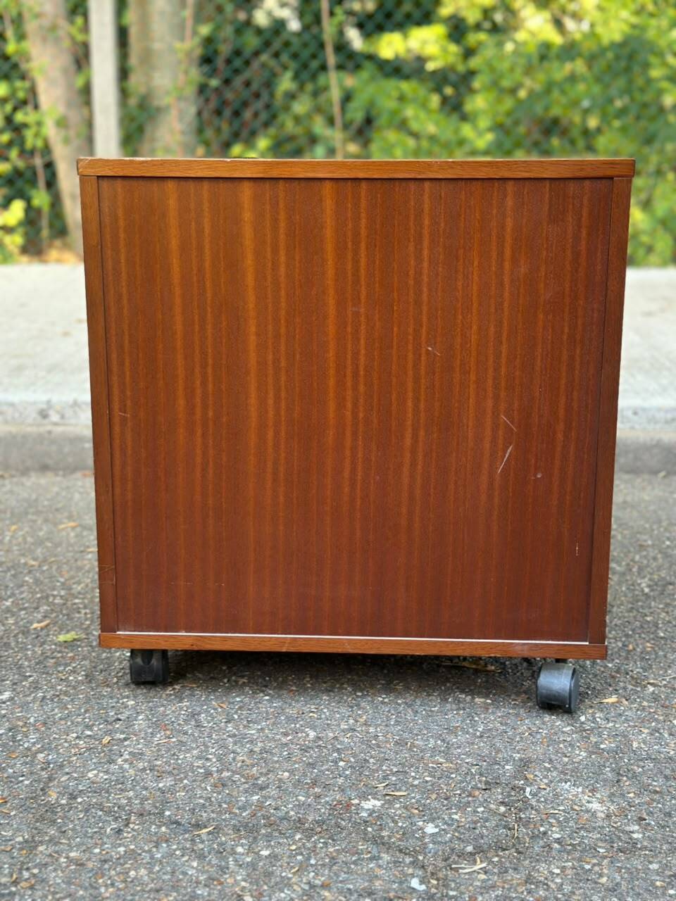 Scandinavian rolling side table LACOUR Paris Hi-Fi / Vinyls 1960