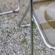 Set of 4 70s design folding chairs in smoked plexiglass and chrome metal