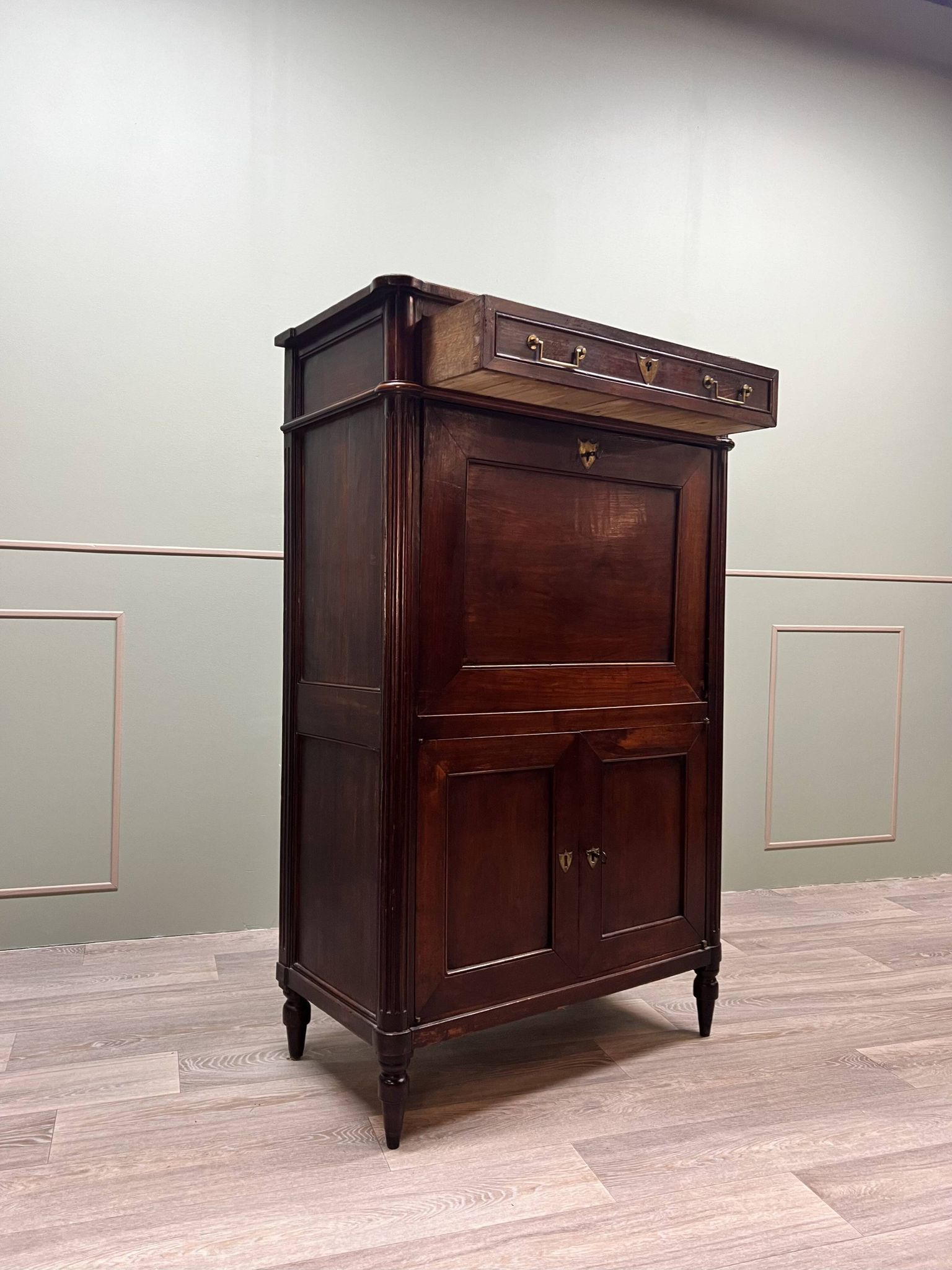Mahogany Secretary Louis XVI XIII Eme Century
