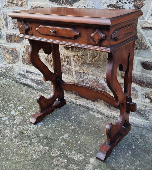 Console restauration merisier montants crosse Louis Philippe