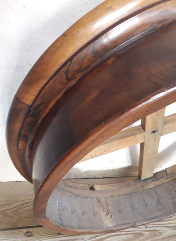 Bed sky, canopy in solid walnut XIX°