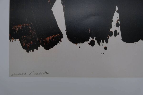 Pierre Soulages : Lithographie n°22 - Affiche originale signée