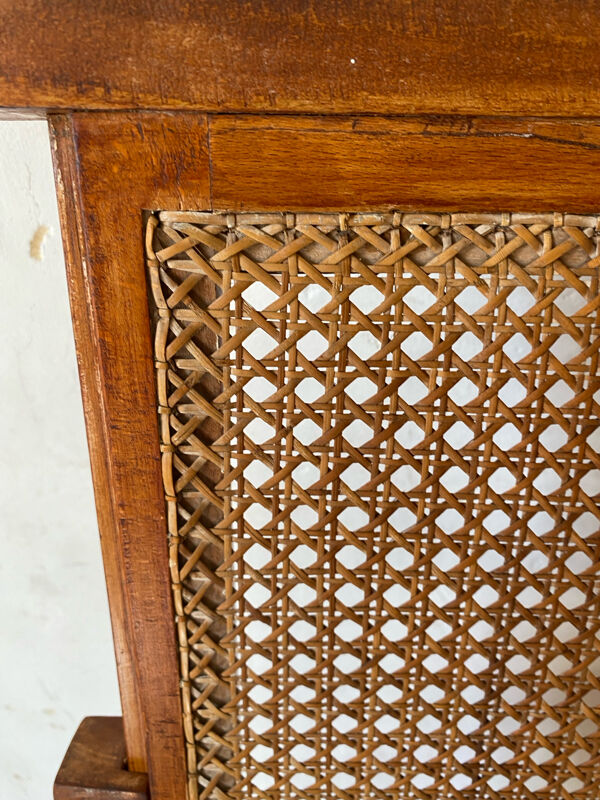 Fauteuil de barbier en cannage