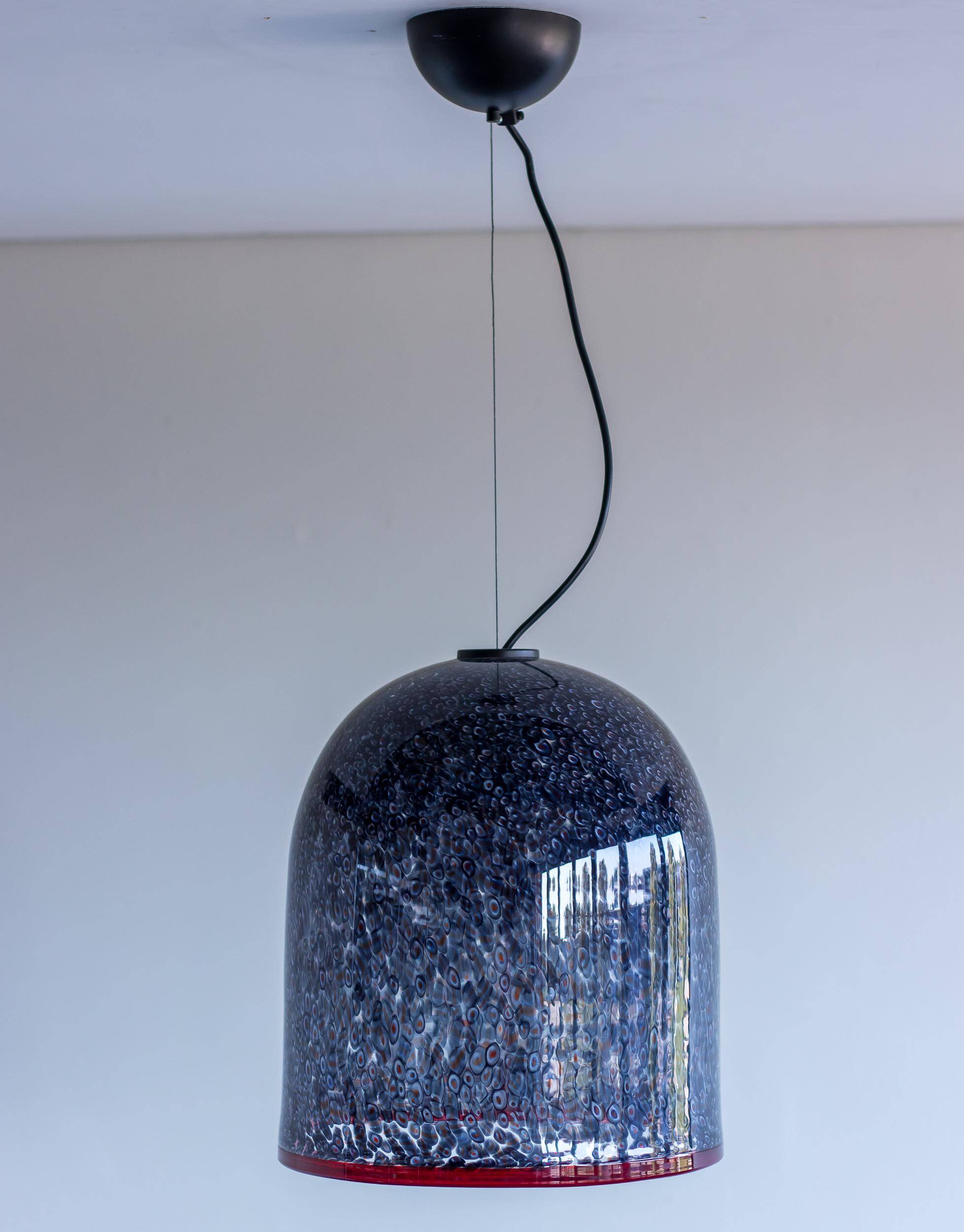 Suspension en verre de Murano "Neverino" de Vistosi - Gae Aulenti, Italie, 1970