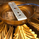 Wall light flower cob in vintage gold metal