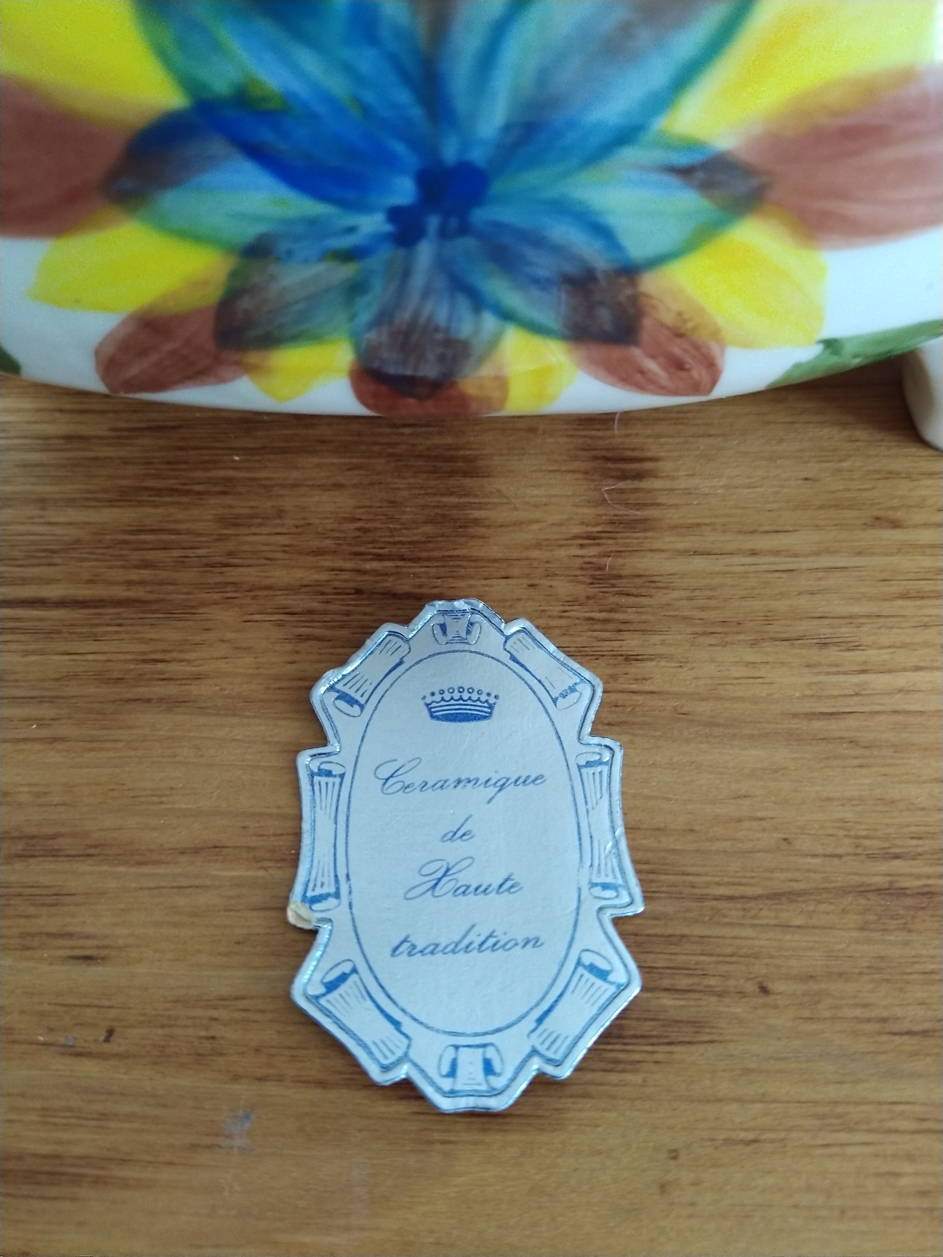 Handmade vintage ceramic soup kitchen