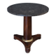 Mahogany pedestal table was central foot tripod gray marble of Sainte Anne nineteenth