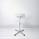 Mid Century Chaise d'école Chaise d'enfant Blanc Bois Métal Vintage Rétro C