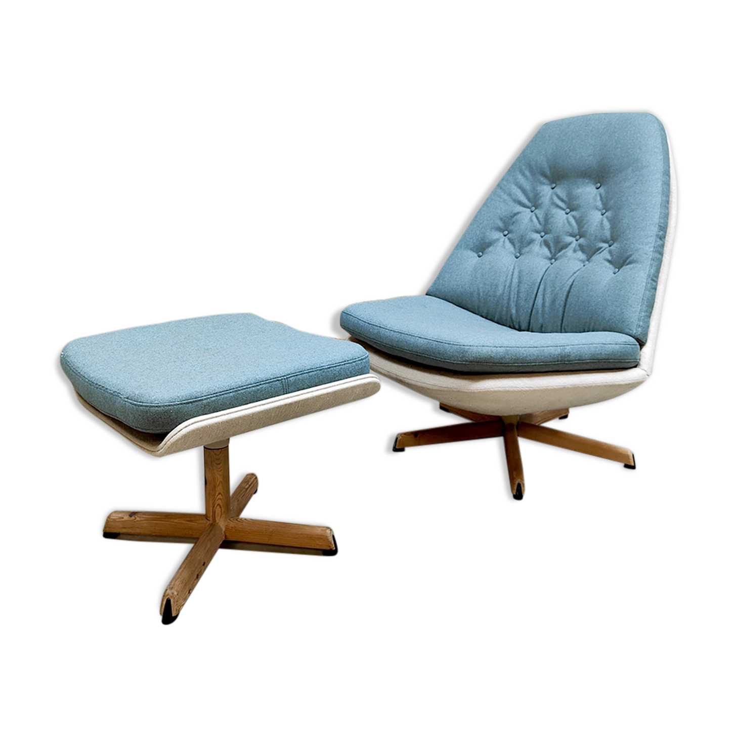 Swivel lounge chair Danish design Madsen & Schübel