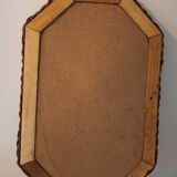 Woven wicker mirror