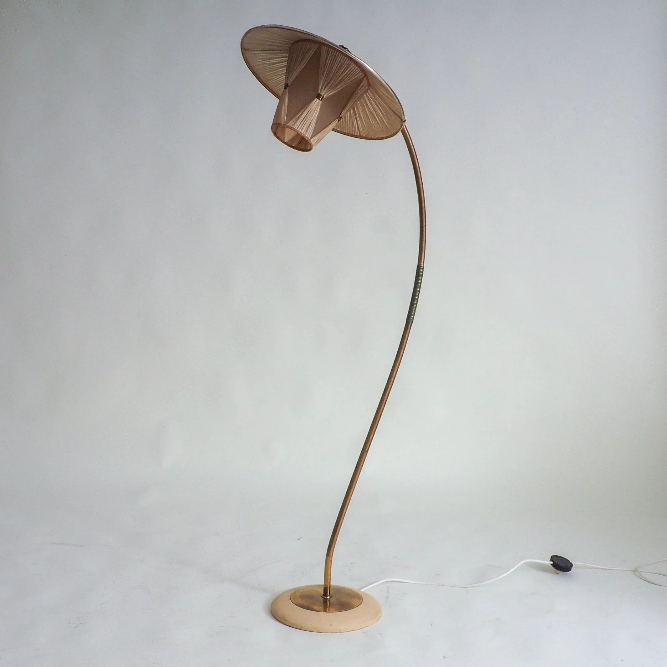 50s floor lamp with pleated shade
