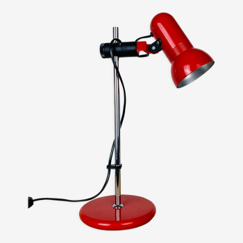 Lampe de bureau spot rouge réglable années 70