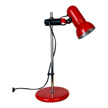 Lampe de bureau spot rouge réglable années 70
