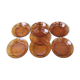 Set of 7 amber Duralex deep plates.