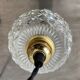 Lot 3 old vintage molded glass hanging lamp