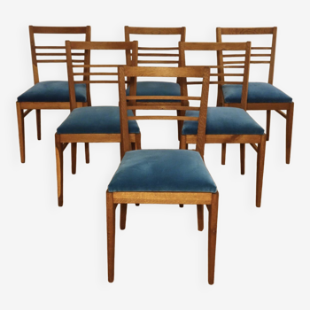 Series of 6 vintage chairs by René Gabriel from the 50s