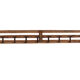 Wooden coat rack and hat rack wall with 8 hooks circa 1950
