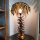 Large Palm Tree Lamp in gilded metal, late twentieth century.