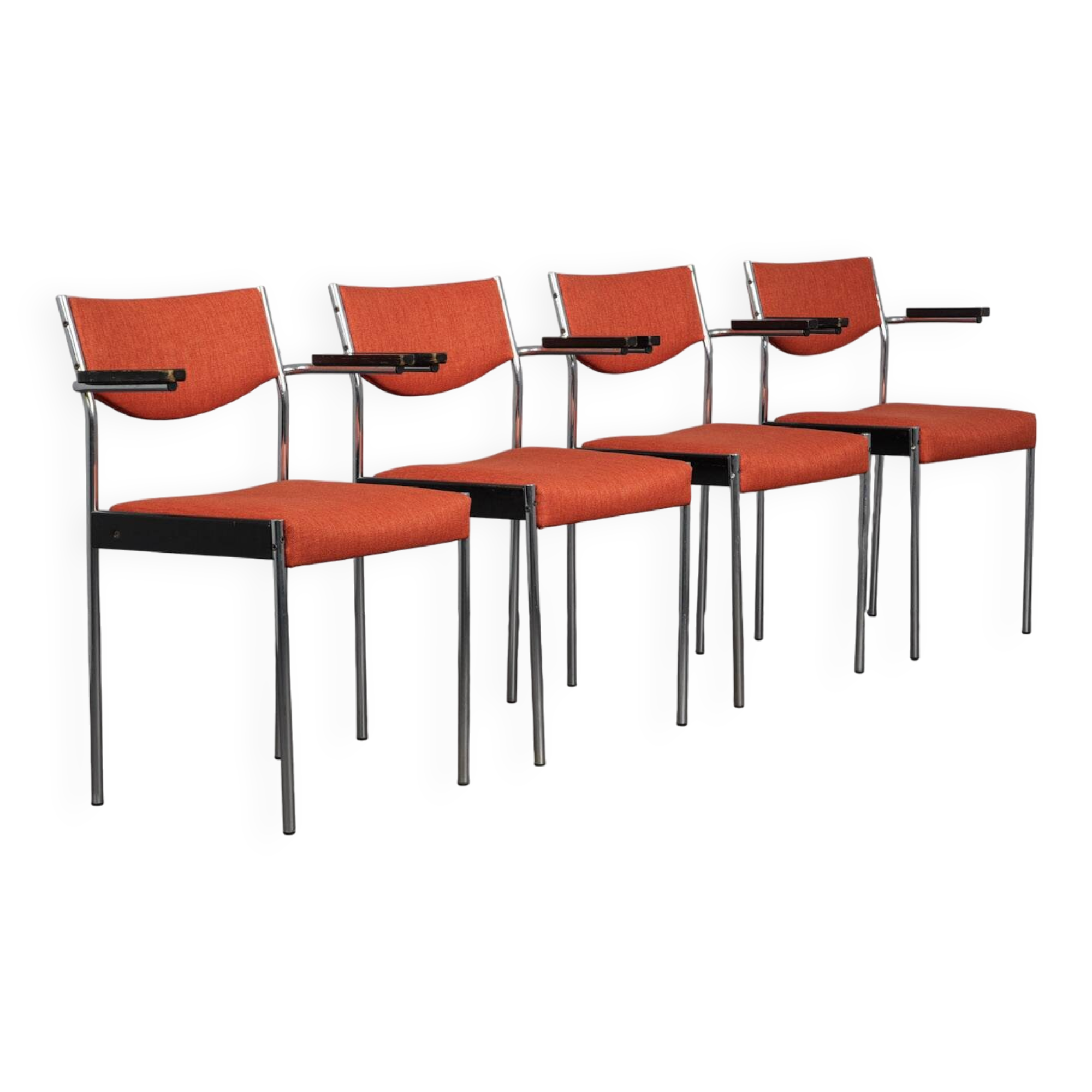 Set of 4 modernist dining chairs by Thereca, Netherlands, 1960s
