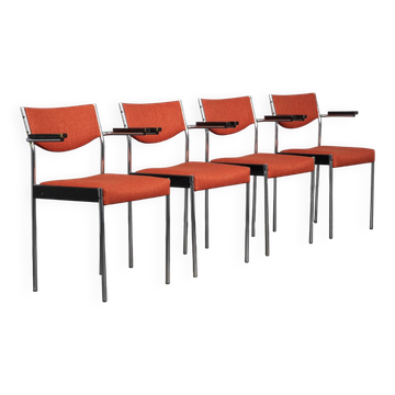Set of 4 modernist dining chairs by Thereca, Netherlands, 1960s