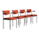 Set of 4 modernist dining chairs by Thereca, Netherlands, 1960s