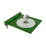 Green metal wall lamp 1970s