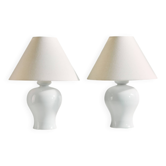 German ceramic table lamp, set of 2