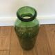 Green glass vase
