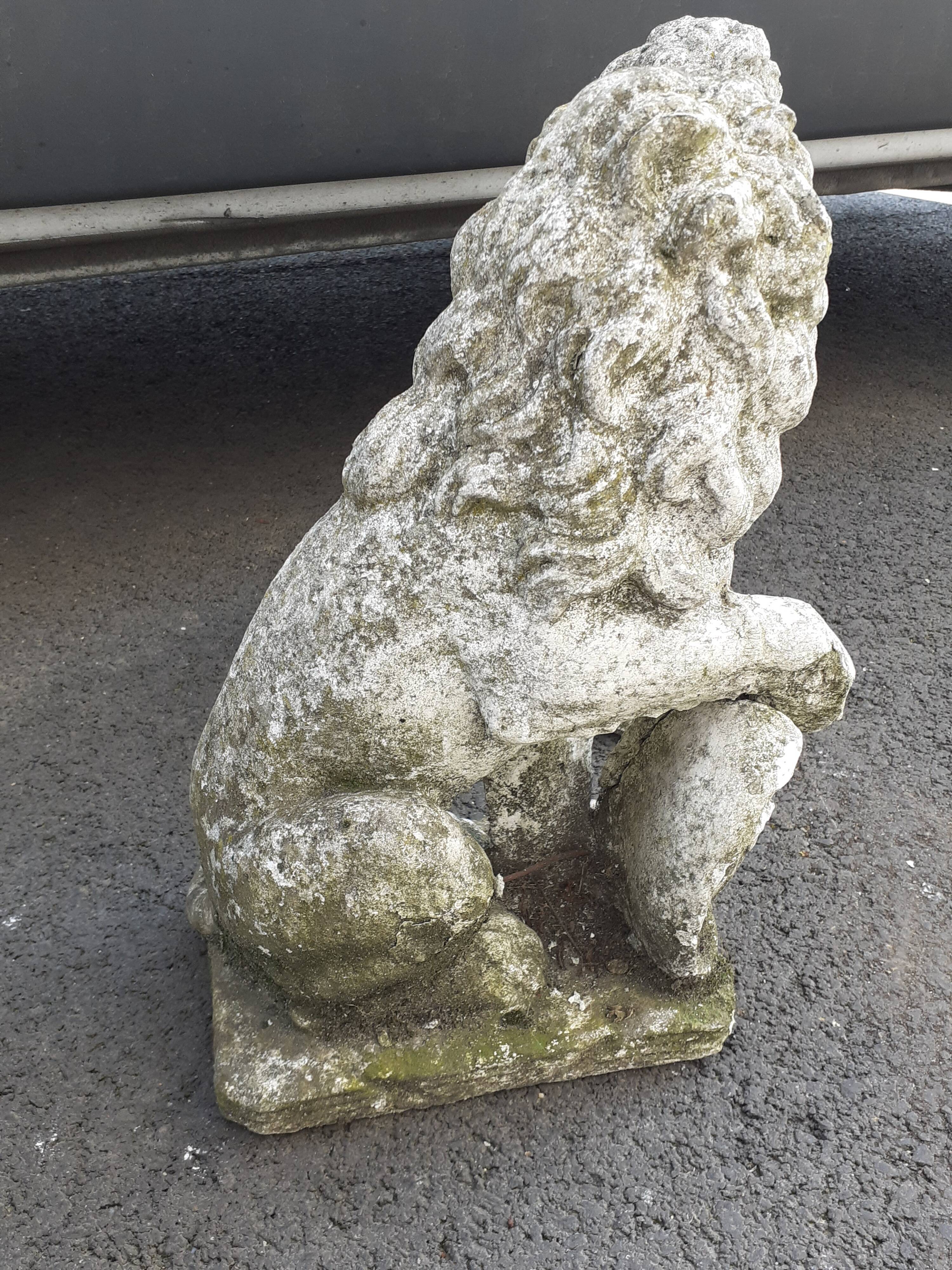 Vintage stone garden lions xxeme