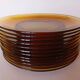 12 flat plates Vereco amber