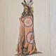 La Roche Laffitte (Born in 1943) - Watercolour drawing on silk - Birohka