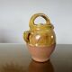 Glazed yellow terracotta jug, south-west of France.