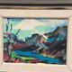 Original Swedish Oil on Panel – “Mountain Landscape” – Vintage & Framed