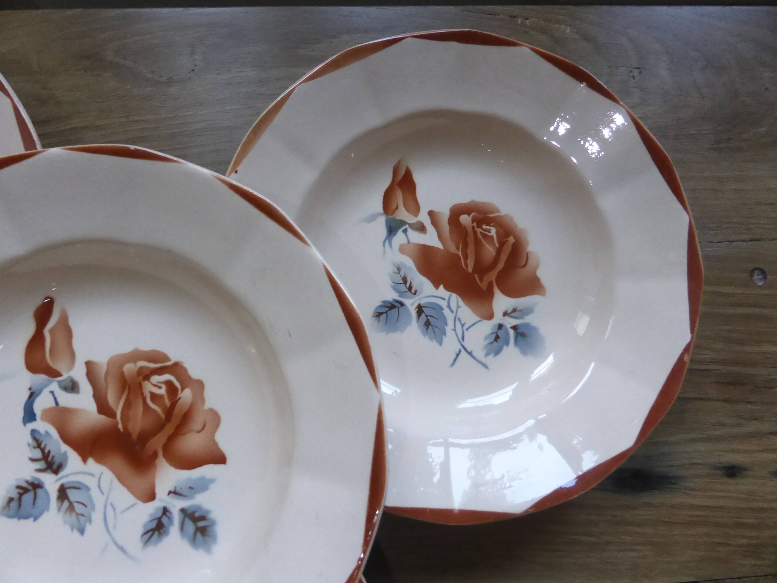 4 vintage deep plates from Digoin Sarreguemines 200894