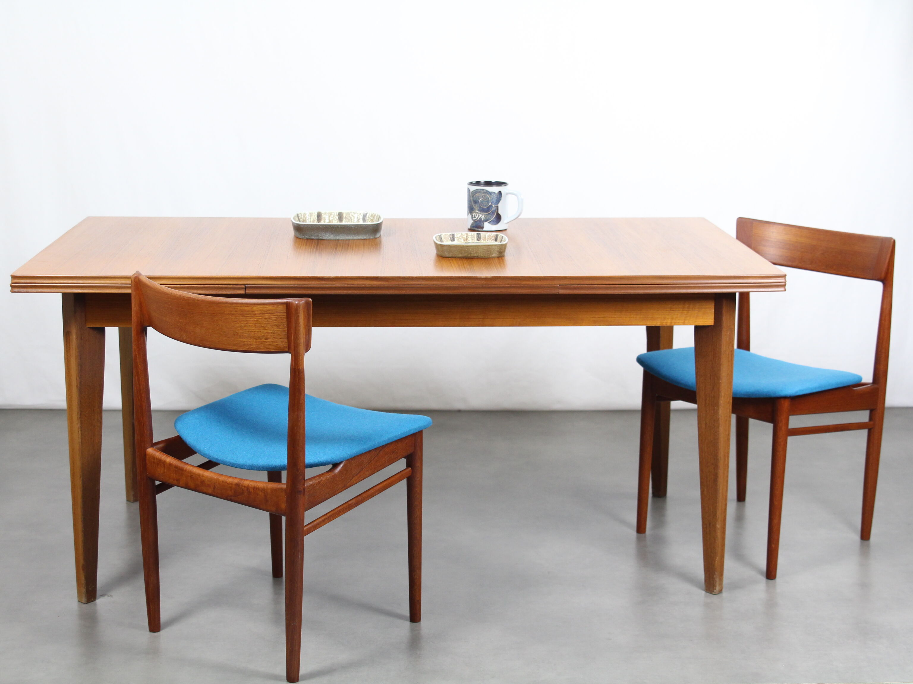 Rectangular table of meal Scandinavian teak