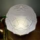 Vintage art deco globe table lamp in frosted glass